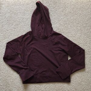 Old Navy cropped maroon hoodie sweatshirt -light material